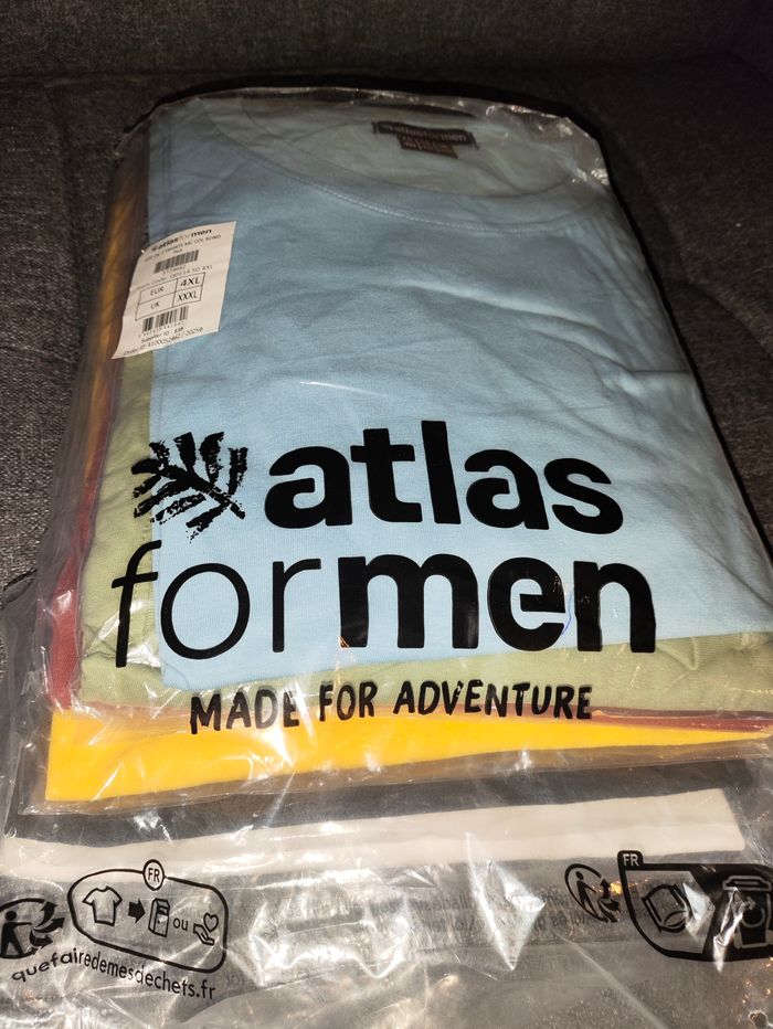 Lot de 7 t shirt en coton atlas for men adventure neuf taille 4XL - photo numéro 3
