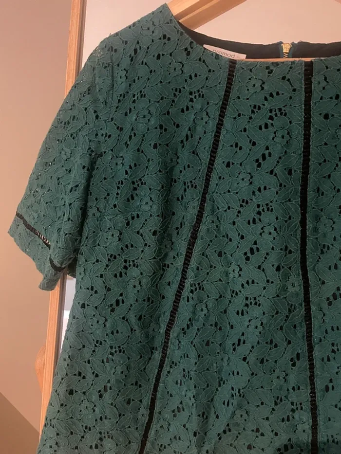 Blouse dentelle verte - photo numéro 2