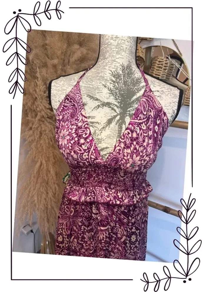 Robe longue chic fluide d’été fleuri - photo numéro 2