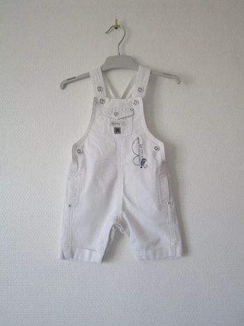 Salopette courte blanche Sergent Major 3 mois TBE