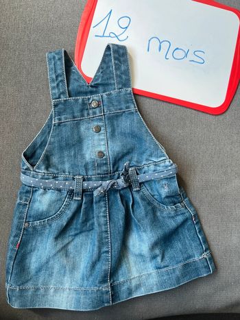 Robe salopette jean Obaibi 12 mois