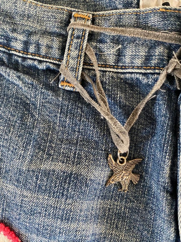 Short en jeans Ober bleu taille 40 - photo numéro 12