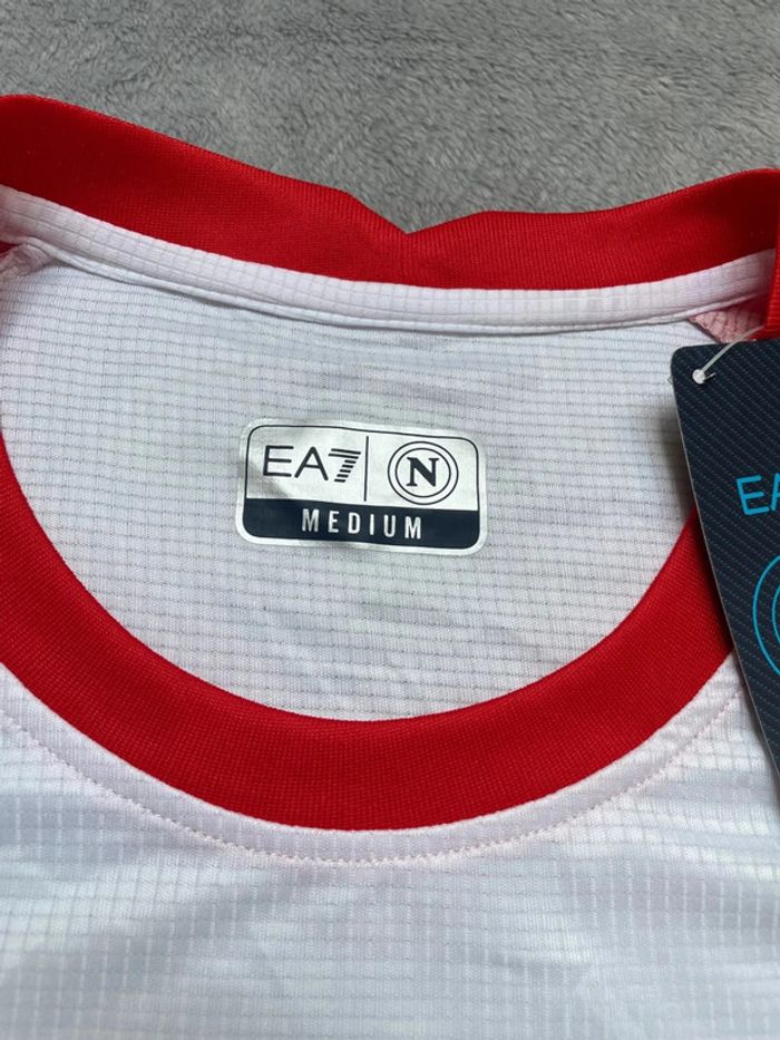Maillot concept foot Naples blanc rouge édition Baiser taille M - photo numéro 5