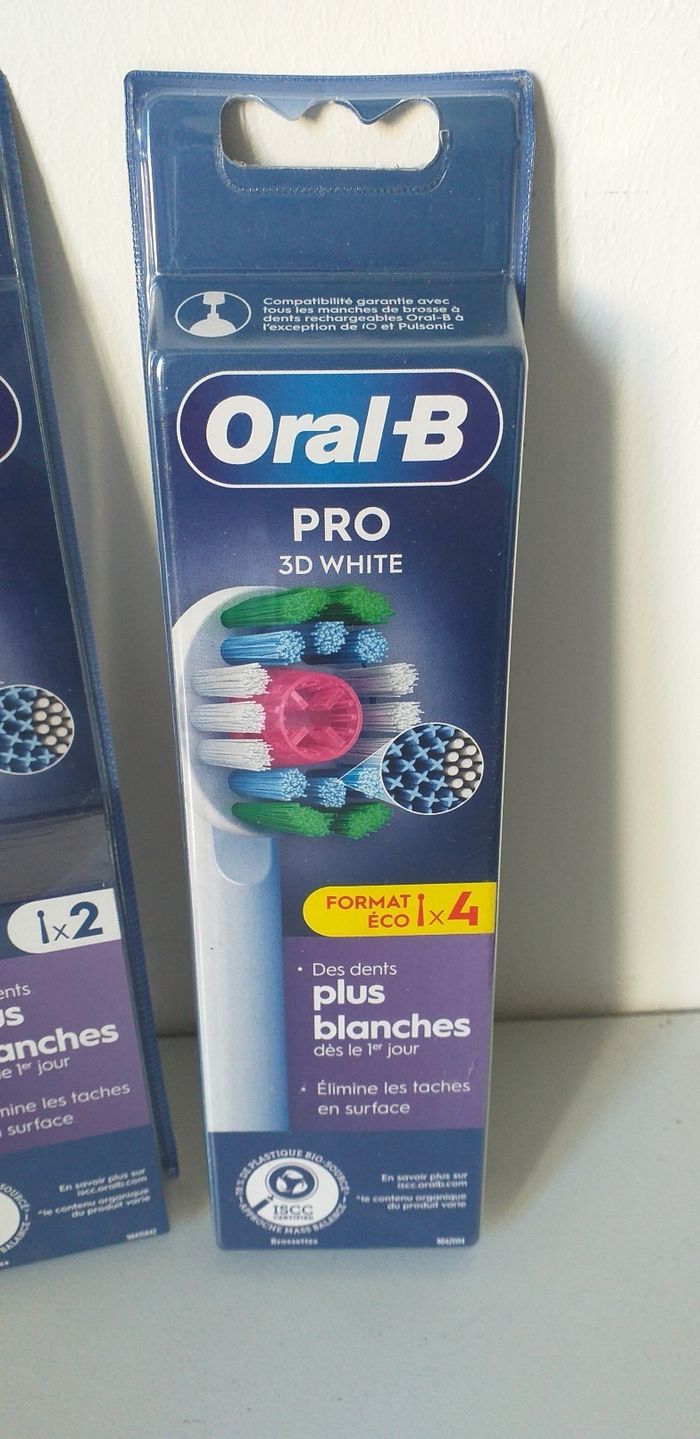 Lot de 6 brossettes 3D white  oral-B pro - photo numéro 4