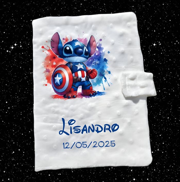 Protège carnet de santé personnalisé  stitch
