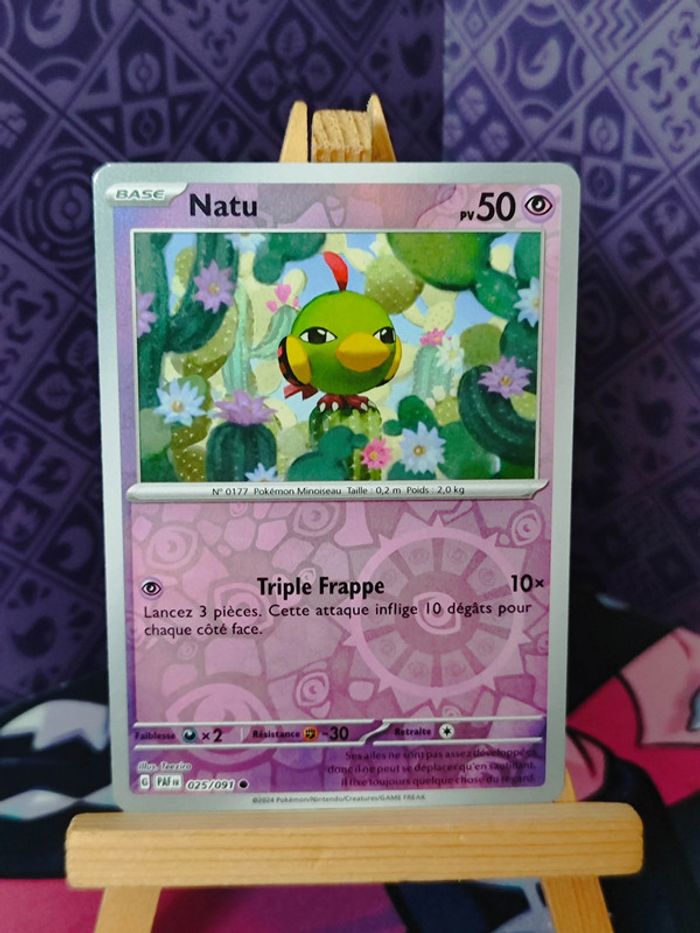 Natu reverse 25/91 destinées de Paldea