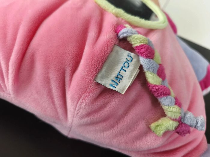 Peluche bébé fille éléphant tout doux sensorielle - photo numéro 5