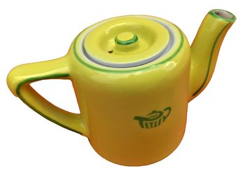 Théière publicitaire  Thé Tetley  Pagès Verveine Velay  Céramique