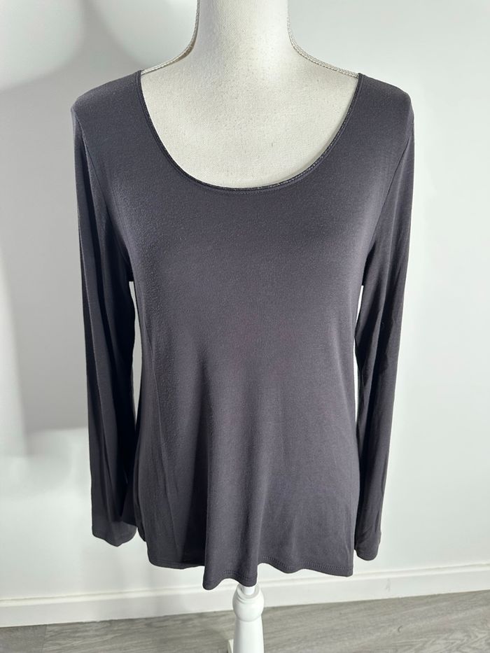 T-shirt à manches longues violet argenté Thermolactyl Damart T46/48