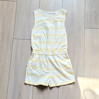 Jolie combinaison short blanc et jaune. Fille 8 ans. Marque Lili Marelle