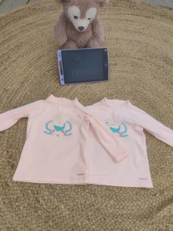 Lot de 2 t shirt manches longues anti UV 36 mois