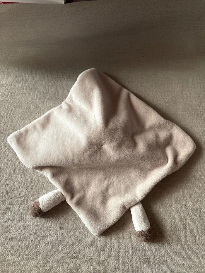 Doudou plat mouton Kimbaloo Mes petits z'animaux bleu - photo numéro 2