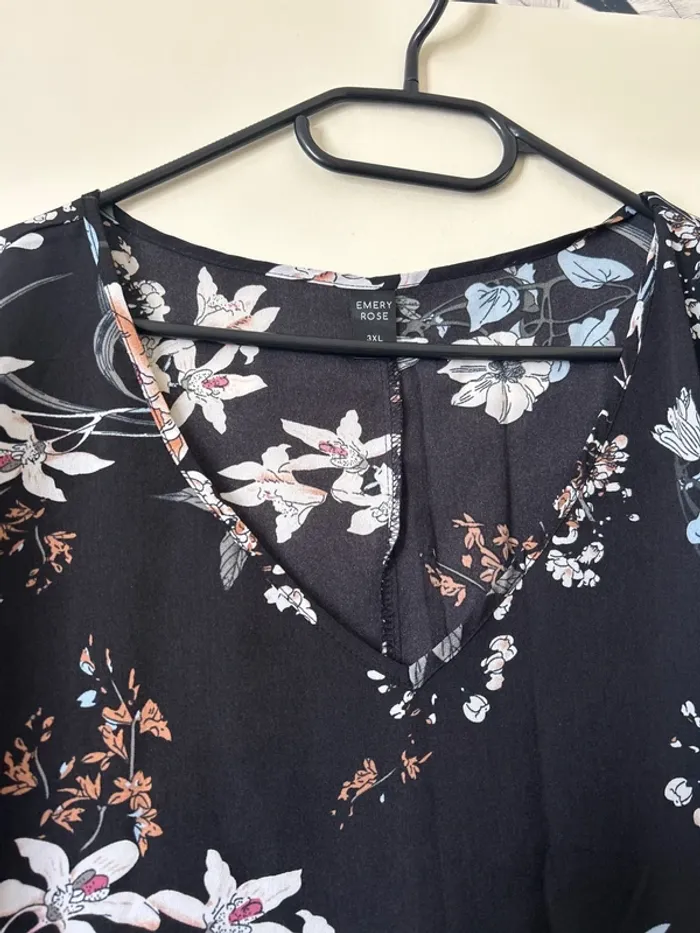 Robe longue noir à fleur xxxl - photo numéro 3