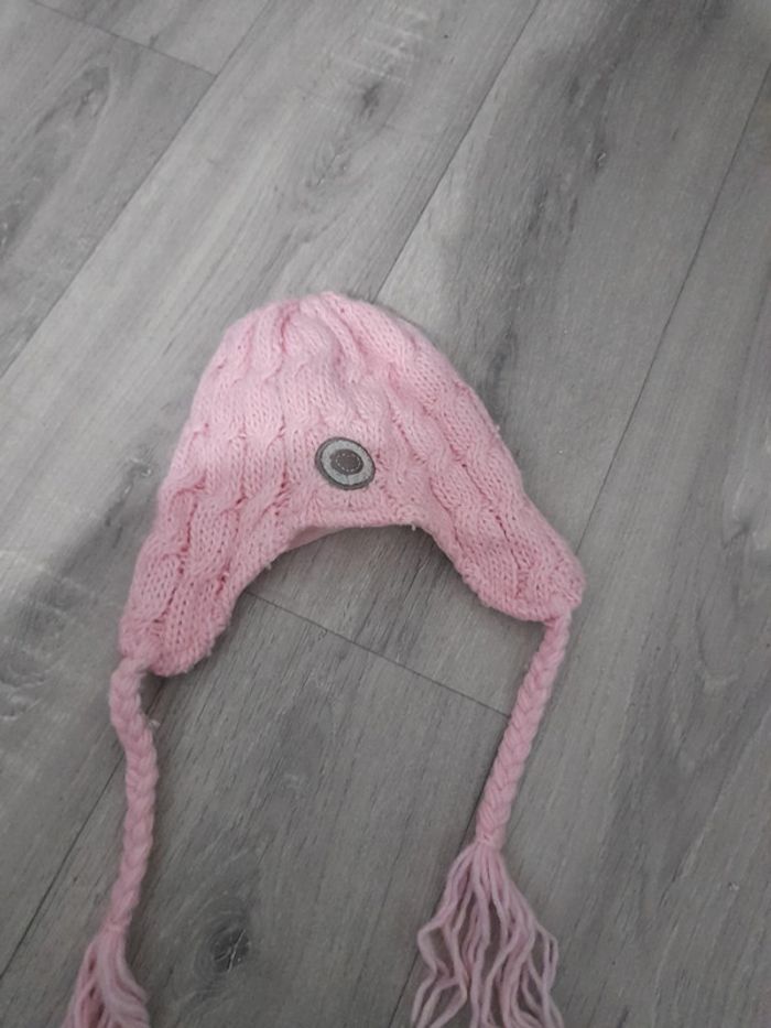 Bonnet fille rose 3/6mois - photo numéro 2