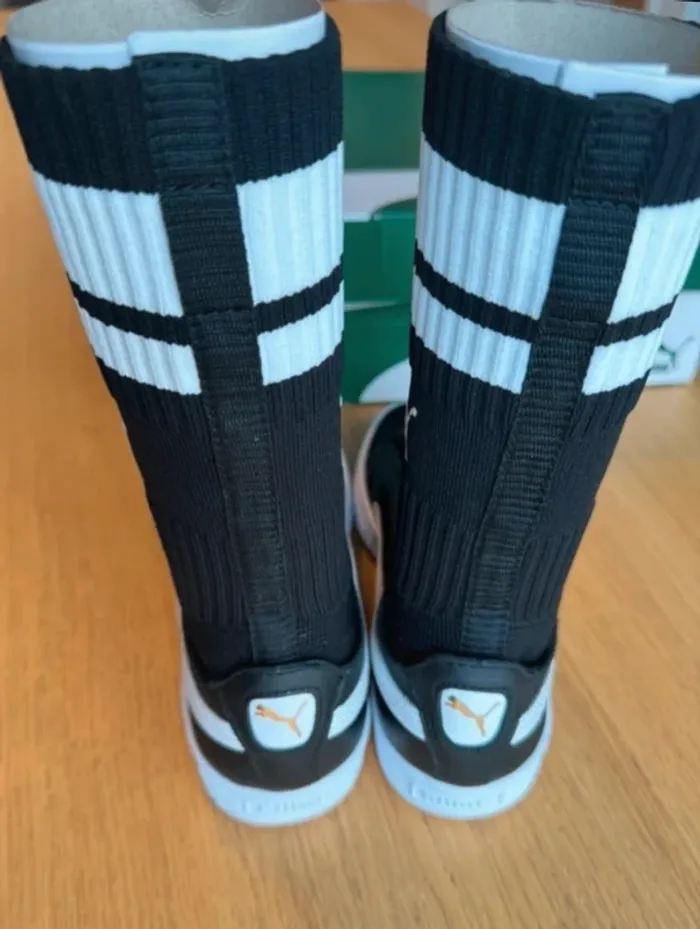 Puma Basket Sock EvoKnit noir et blanches taille 36 - photo numéro 6