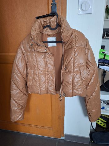 Doudoune courte  marron femme