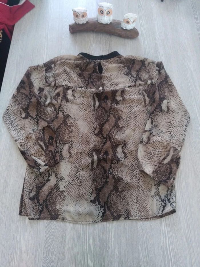 Blouse transparente style léopard sfera taille s - photo numéro 5