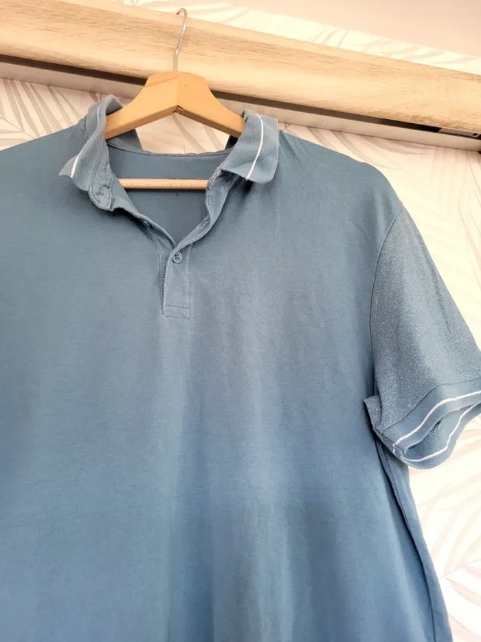 Polo homme taille M bleu kiabi - photo numéro 4