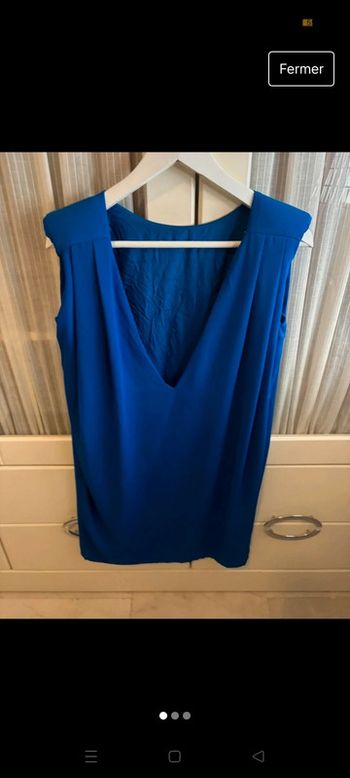 Robe courte "Mango" bleue électrique