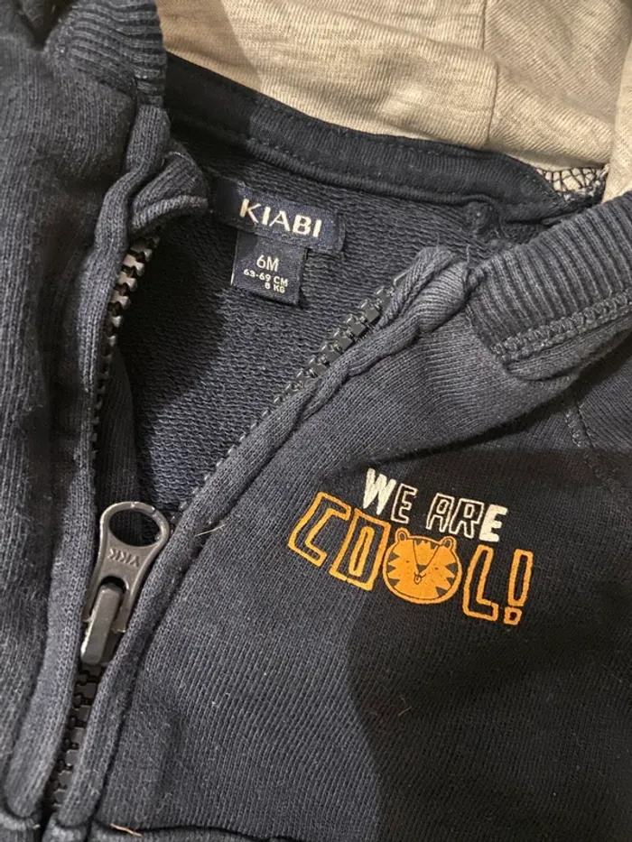 Gilet à zip Kiabi 6 mois - photo numéro 3