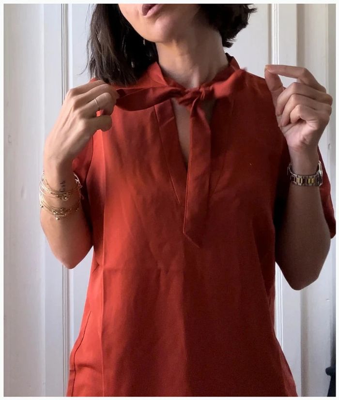 Robe BCBG Maxazria rouge 36 - neuve - photo numéro 3