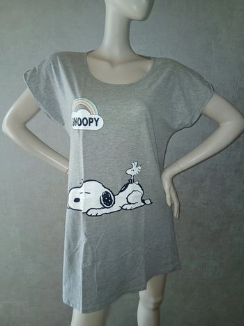 chemise de nuit grise snoopy peanuts taille 40