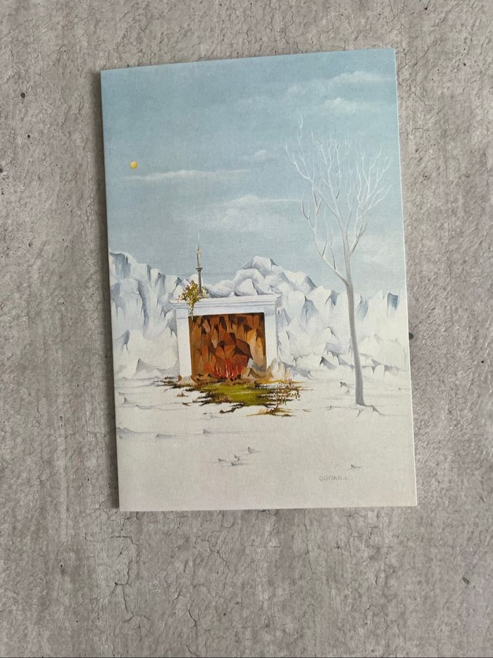 Lot 2 cartes paysage enneigé