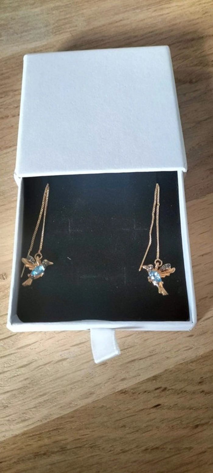 Boucle d'oreille colibri