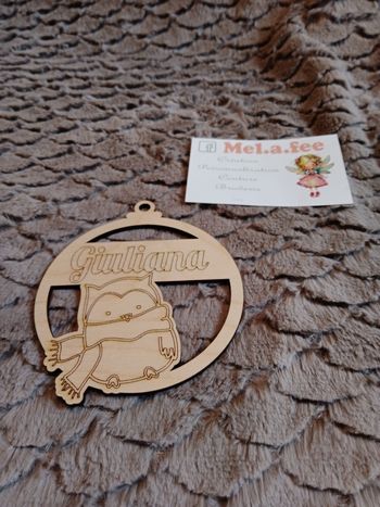 Boule de Noël en bois personnalisé