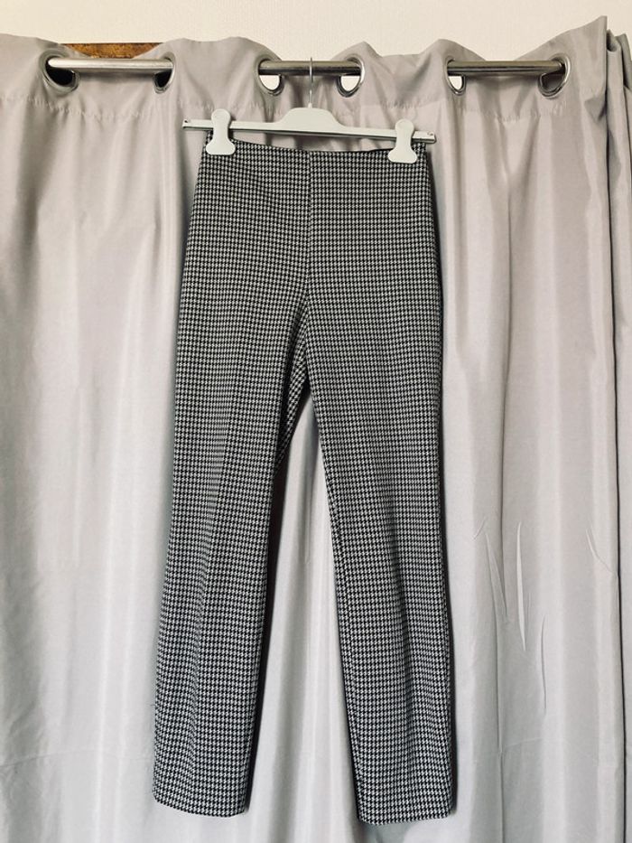 Pantalon chic ajusté motif pied de poule H&M Xs
