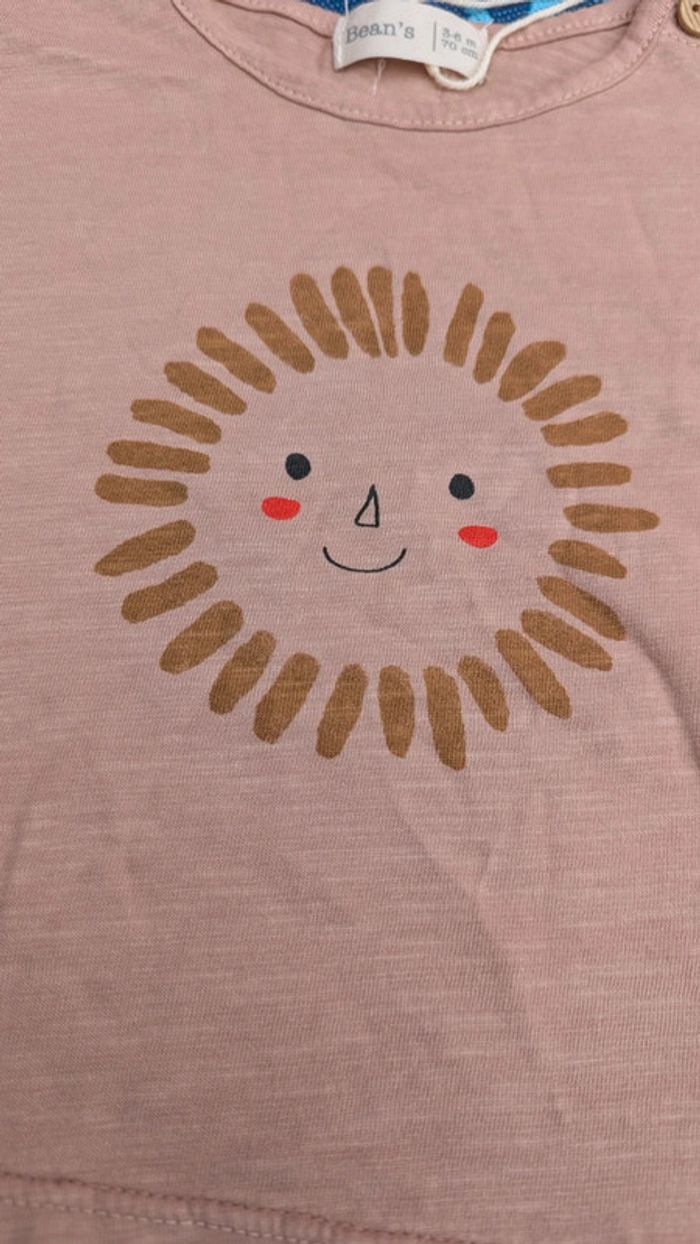 Tee-shirt coton bio Bean's 6 mois - photo numéro 2