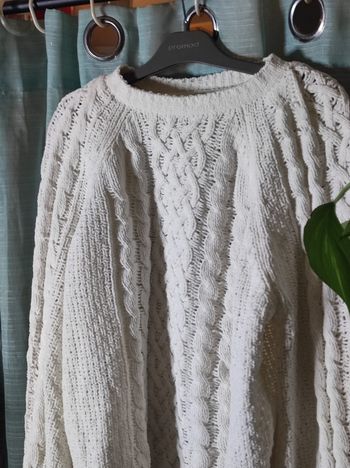Pull tricot maille blanc kiabi
