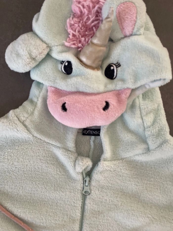 Combinaison pyjama fille enfant vêtement licorne 12 ans - photo numéro 3