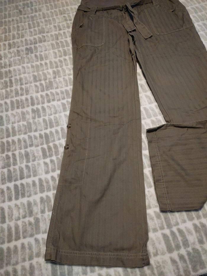 Pantalon jambes larges marron grossesse maternité Kiabi taille 38 - 40 - photo numéro 2