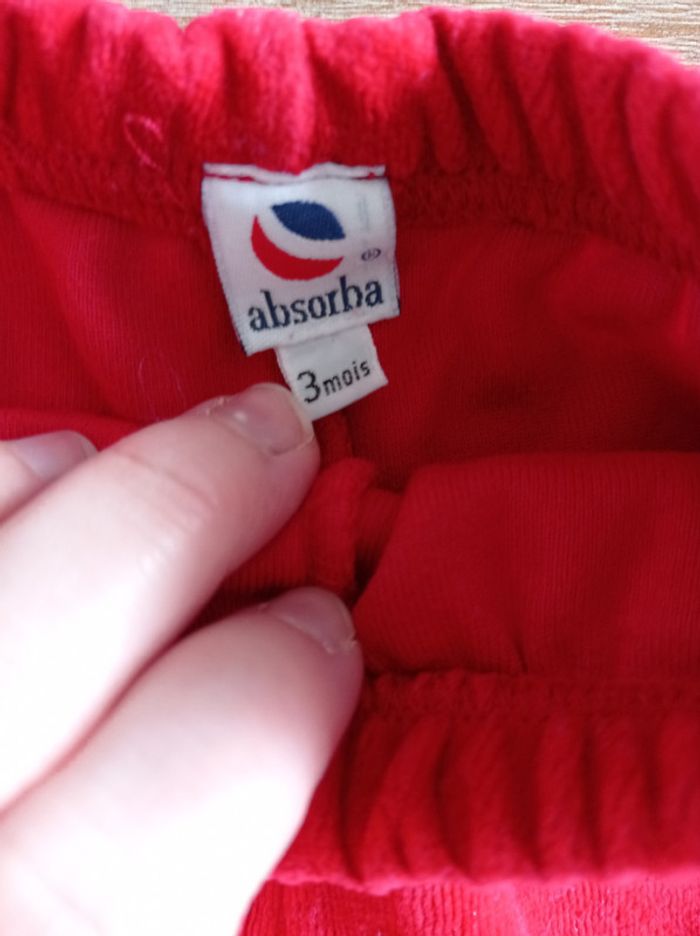 Legging velours rouge 3 mois - photo numéro 2