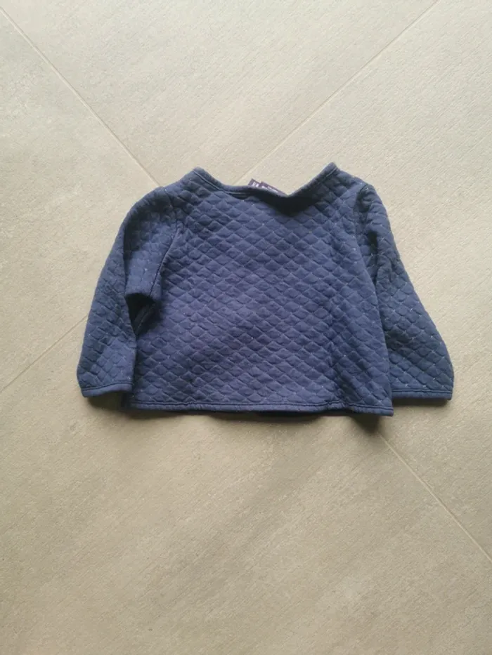 Gilet bleu marine 6 mois - photo numéro 4