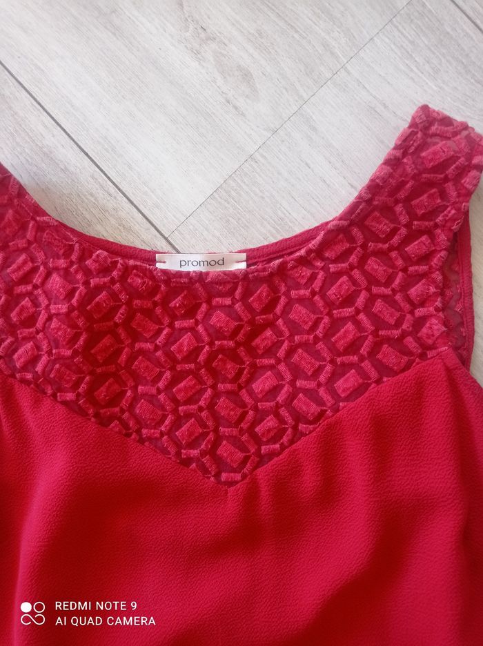 Robe longue rouge Promod taille s.tres bon état. - photo numéro 2