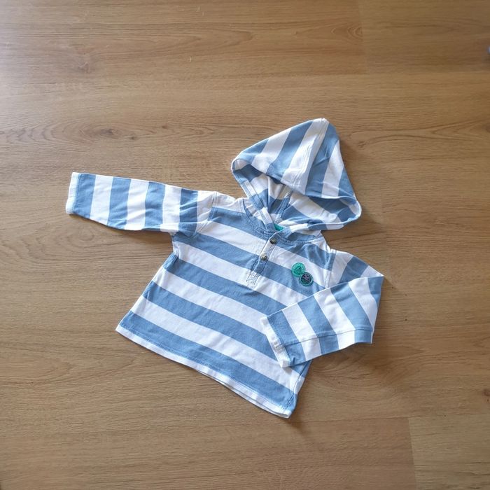 💚 Tee-shirt ML à capuche 9 mois Pommette #emyfleury_9moisgarçon