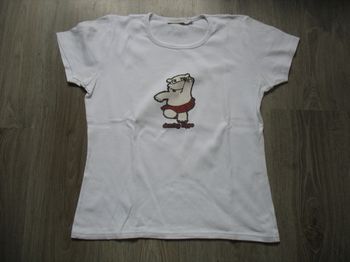 TEE SHIRT MC BLANC "CACHE CACHE" - TAILLE 4 - n°06