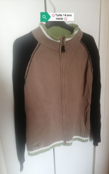 🌸Gilet zippé beige et noir Taille 14 ans mixte "Oxbow" 🌸