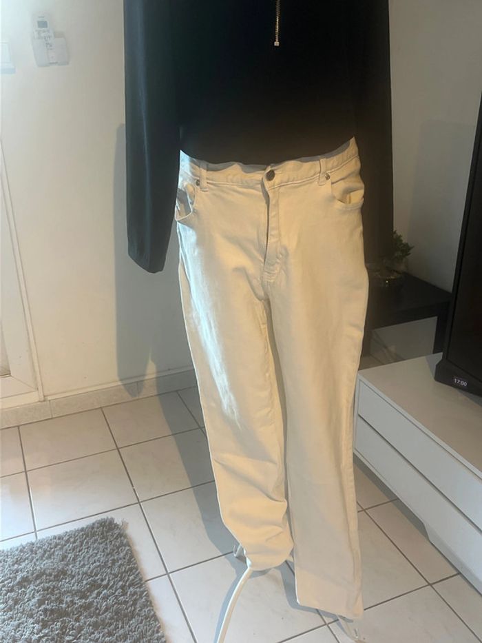 Jean blanc cyrillus taille 44