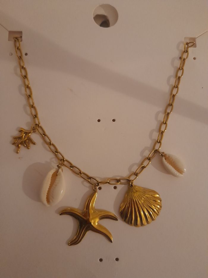 Collier acier inox coquillage - photo numéro 6