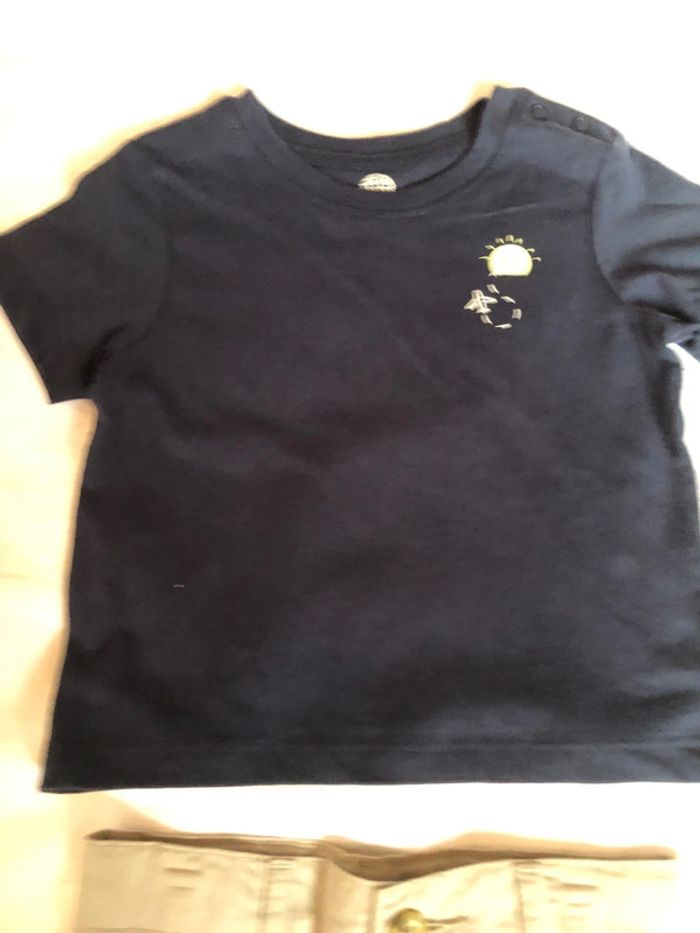 Ensemble neuf garçon short et tee shirt neuf 9 mois - photo numéro 3
