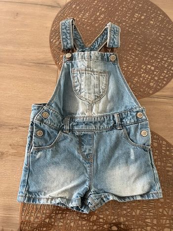 Salopette short jean