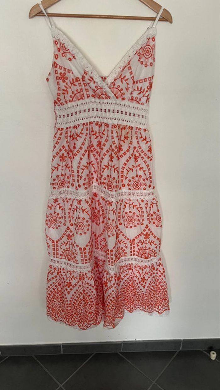 Jolie robe longue d’été en parfait état marque rossa miss taille M 100% coton - photo numéro 3