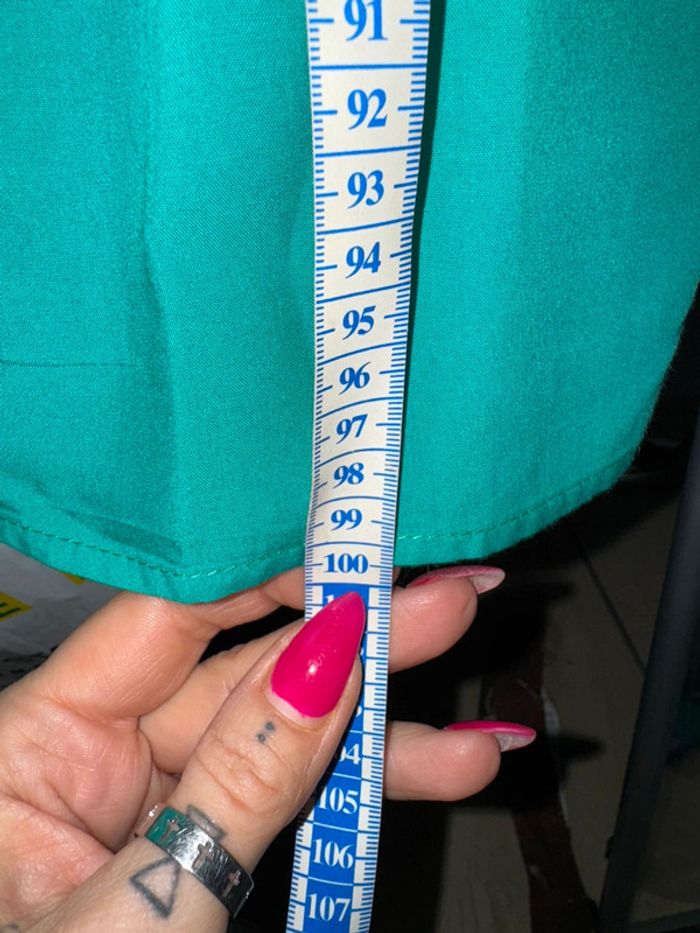 Belle jupe longue verte doublé taille 38 - photo numéro 6