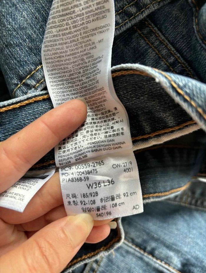 Jean Levi’s 559 Homme XL - 46/48 L36 bleu coupe Relaxed droit ample Mexique 00s y2k grande taille - photo numéro 10