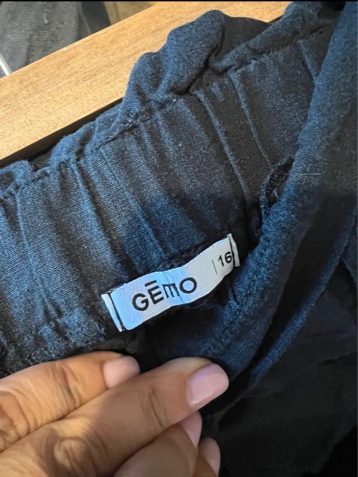 Pantalon taille haute léger été noir Gémo 16 ans excellent état - photo numéro 3