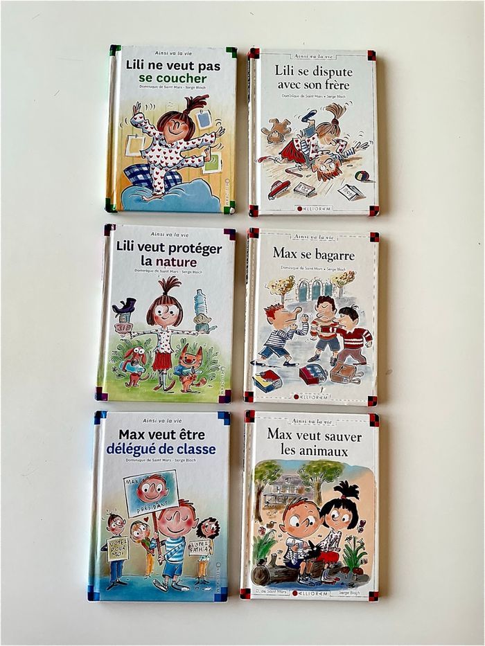 6 livres Max et Lili (possible 1,5€ pièce)