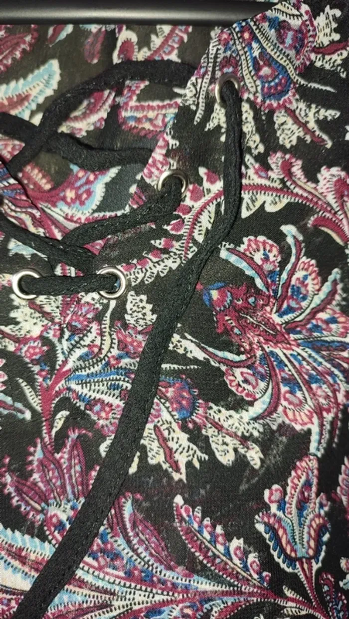 Blouse légère fleurie manche longue - photo numéro 4